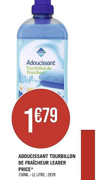 adoucissant tourbillon de fraîcheur leader price