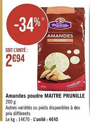 amandes poudre maître prunille