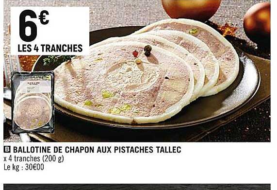 ballotine de chapon aux pistaches tallec