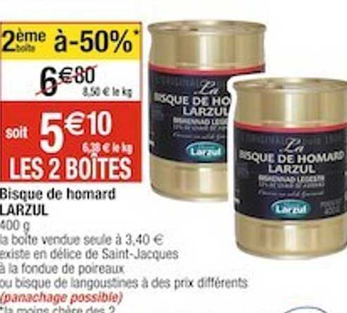 bisque de homard larzul