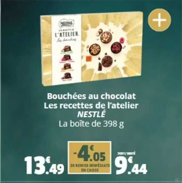 bouchées au chocolat les recettes de l'atelier nestlé
