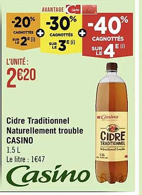 cidre traditionnel naturellement trouble casino