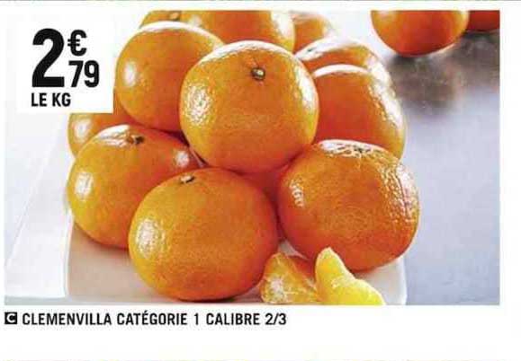 clemenvilla catégorie 1 calibre 2/3