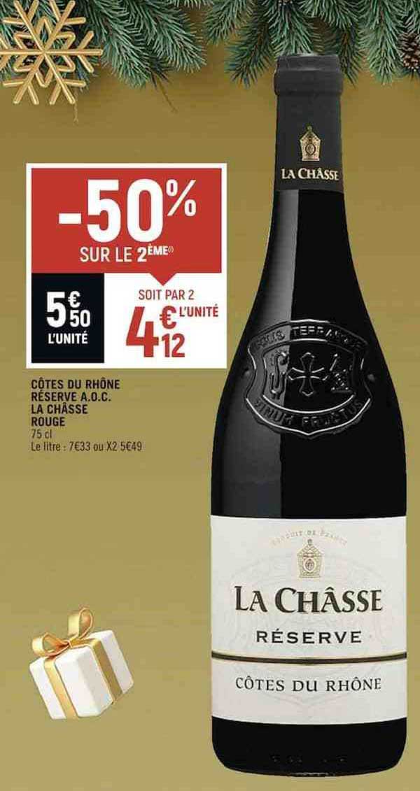côtes du rhône réserve a.o.c. la châsse rouge