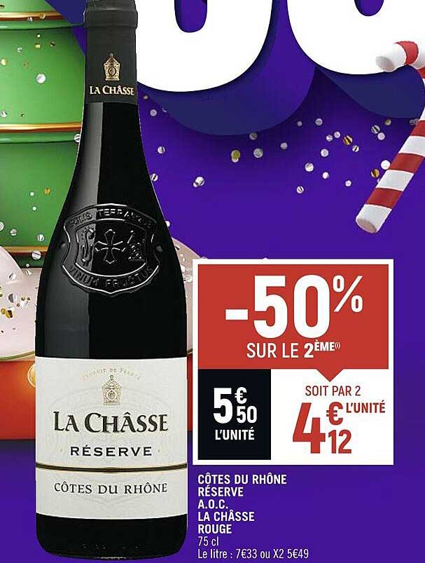 côtes du rhône réserve a.o.c. la châsse rouge