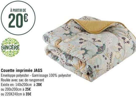 couette imprimée jags sincère