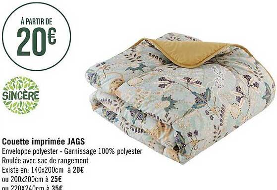 couette imprimée jags sincère