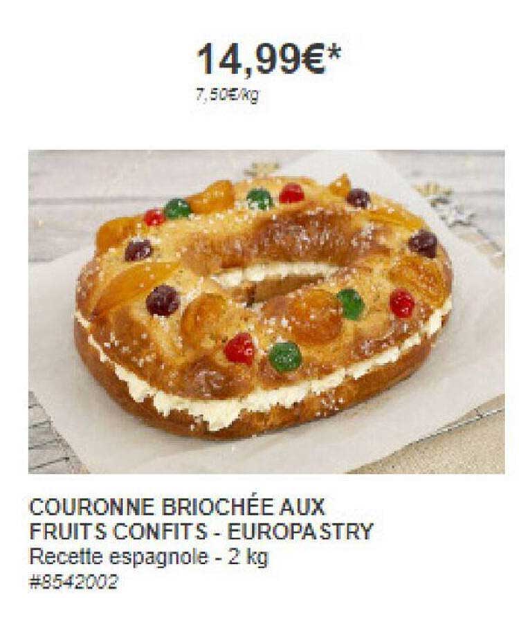 couronne briochée aux fruits confits - europa stry