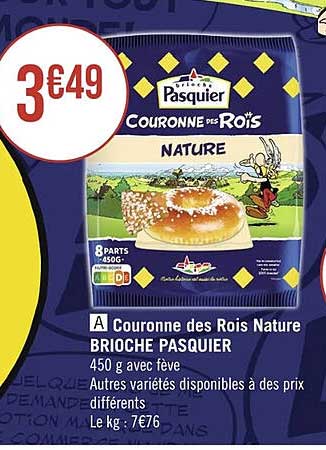 couronne des rois nature brioche pasquier