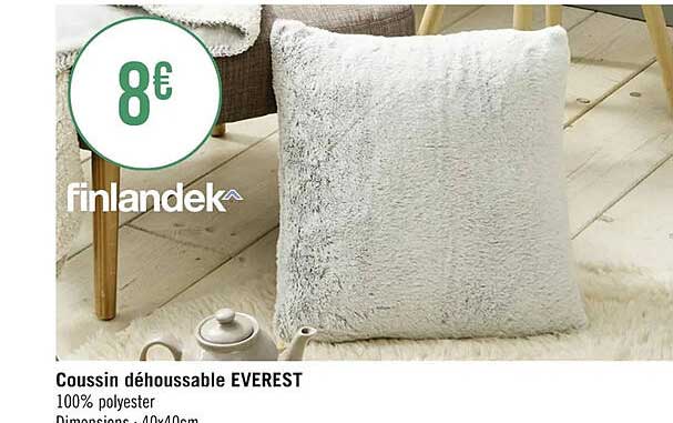 coussin déhoussable everest finlandek