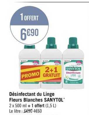 Désinfectant Du Linge Fleurs Blanches Sanytol