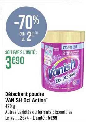détachant poudre vanish oxi action