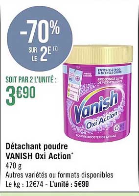 détachant poudre vanish oxi action