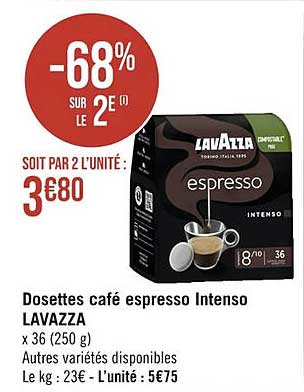 Dosettes Café Espresso Intenso Lavazza