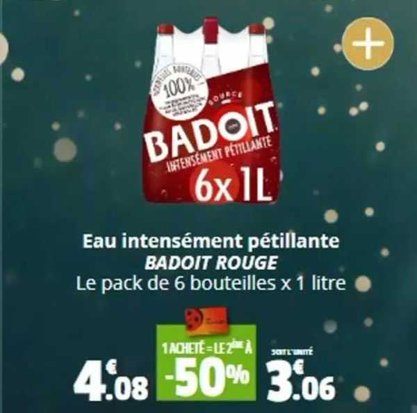 eau intensément pétillante badoit rouge