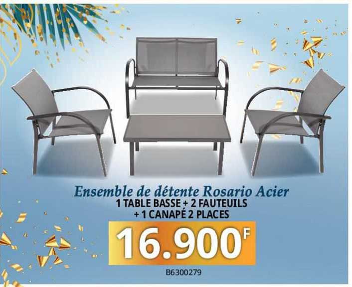 ensemble de détente rosario acier