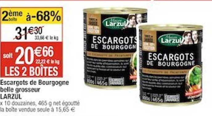 escargots de bourgogne belle grosseur larzul