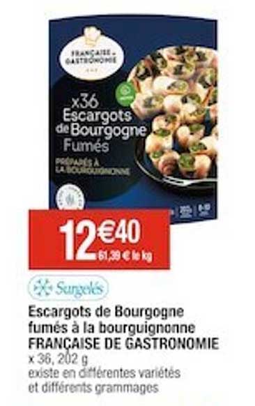 escargots de bourgogne fumés à la bourguignonne française de gastronomie
