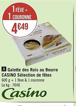 galette des rois au beurre casino sélection de fêtes