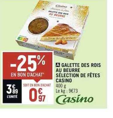 galette des rois au beurre sélection de fêtes casino