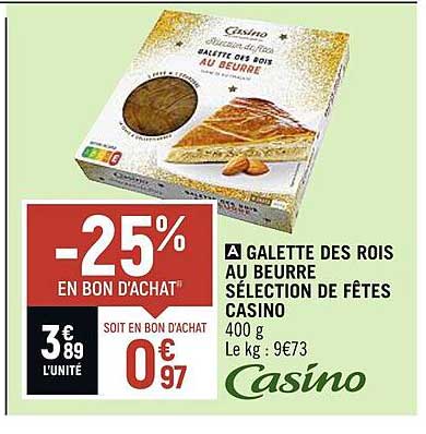 galette des rois au beurre sélection de fêtes casino