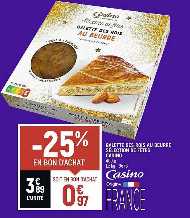 galette des rois au beurre sélection de fêtes casino