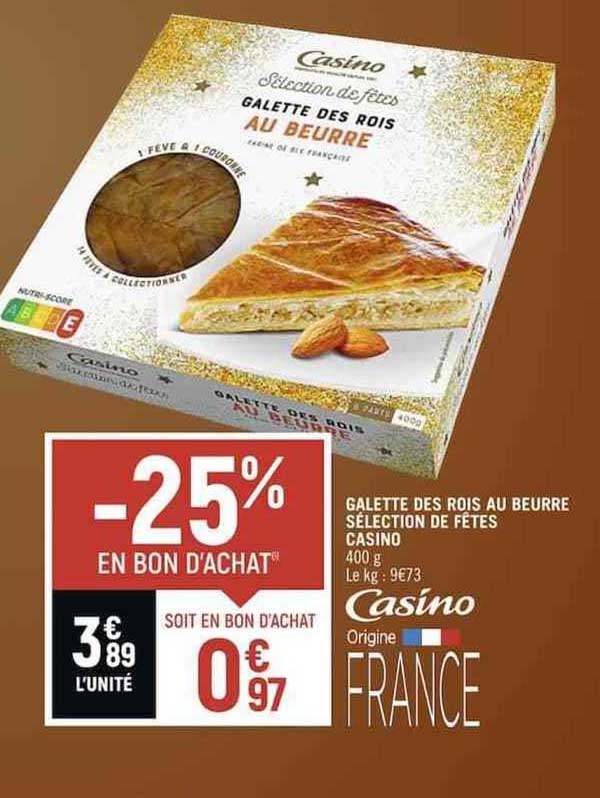 galette des rois au beurre sélection de fêtes casino