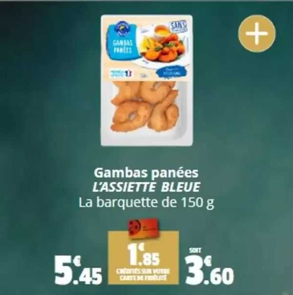 gambas panées l'assiette bleue