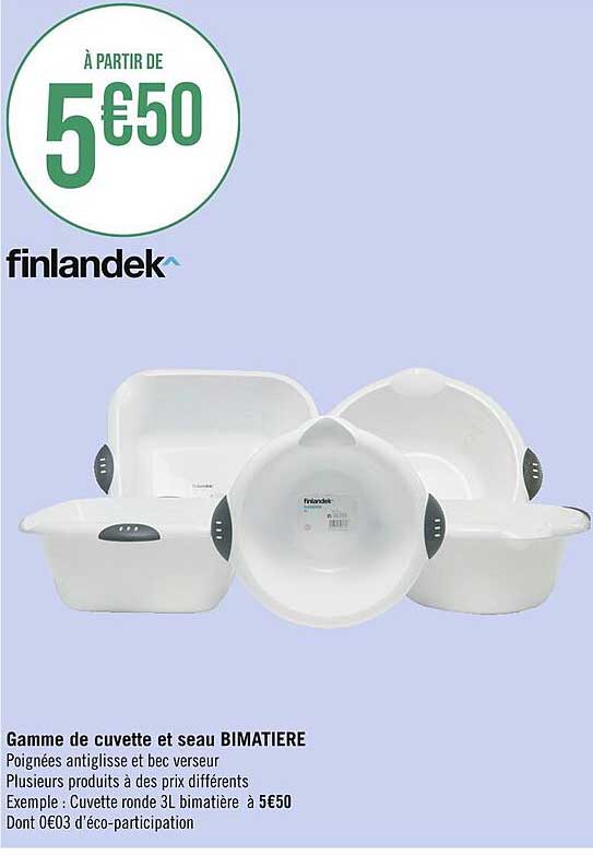 gamme de cuvette et seau bimatière finlandek^