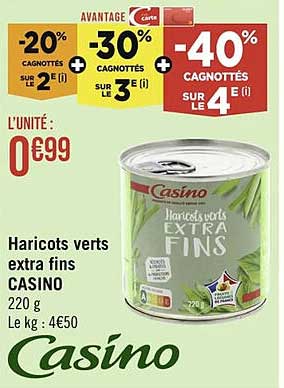 Haricots Verts Extra Fins Casino
