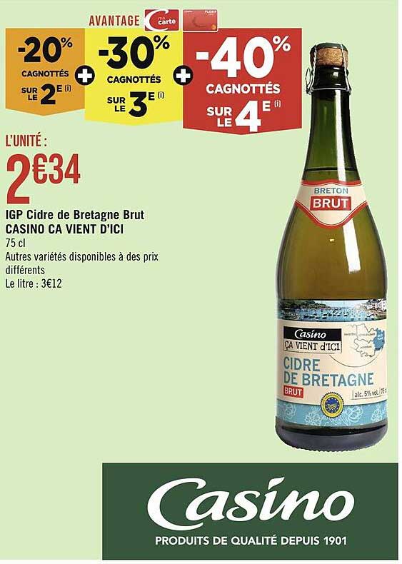 igp cidre de bretagne brut casino ça vient d'ici