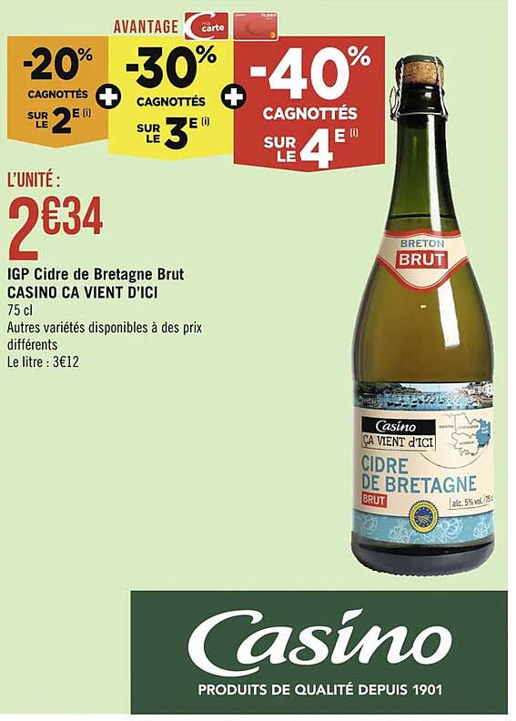 igp cidre de bretagne brut casino ça vient d'ici