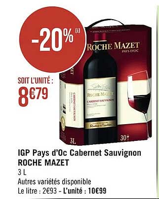 igp pays d'oc cabernet sauvignon roche mazet