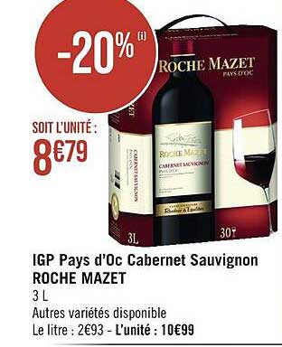 igp pays d'oc cabernet sauvignon roche mazet