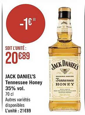 jack daniel's tennessee honey 35% vol.