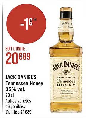 jack daniel's tennessee honey 35% vol.