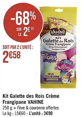 kit galette des rois crème frangipane vahiné