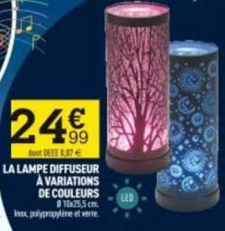 la lampe diffuseur à variations de couleurs
