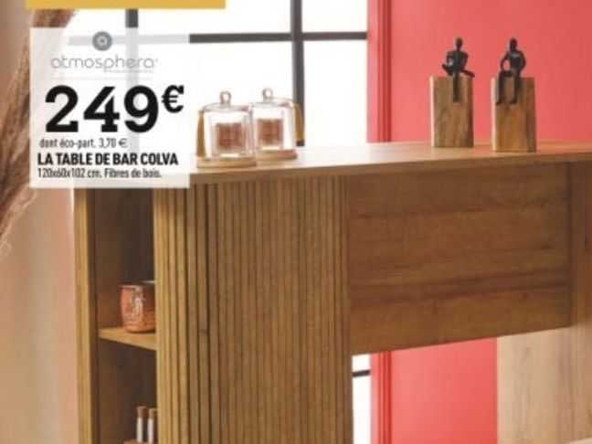 la table de bar colva atmosphera