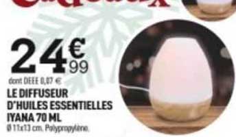 le diffuseur d'huiles essentielles iyana 70 ml