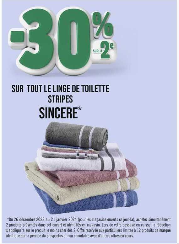 Le Linge De Toilette Stripes Sincère
