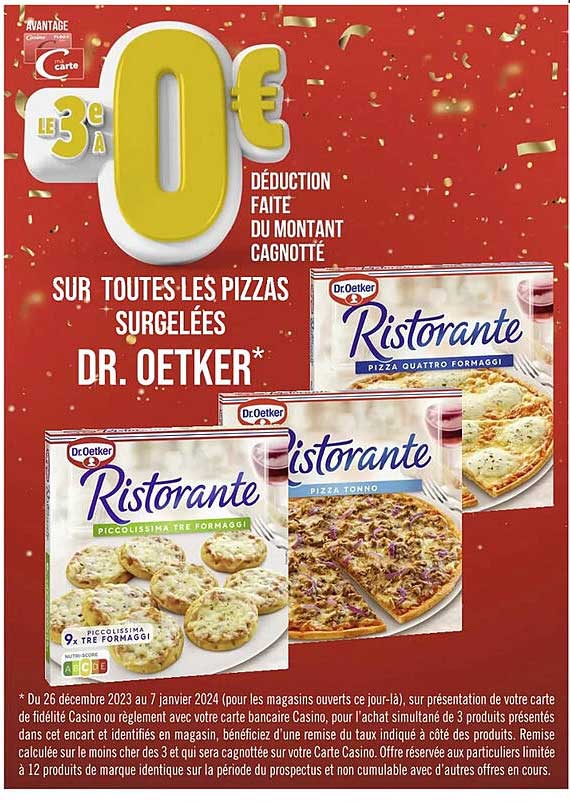 les pizzas surgelées dr. oetker