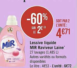 Lessive Liquide Mir Raviveur Laine