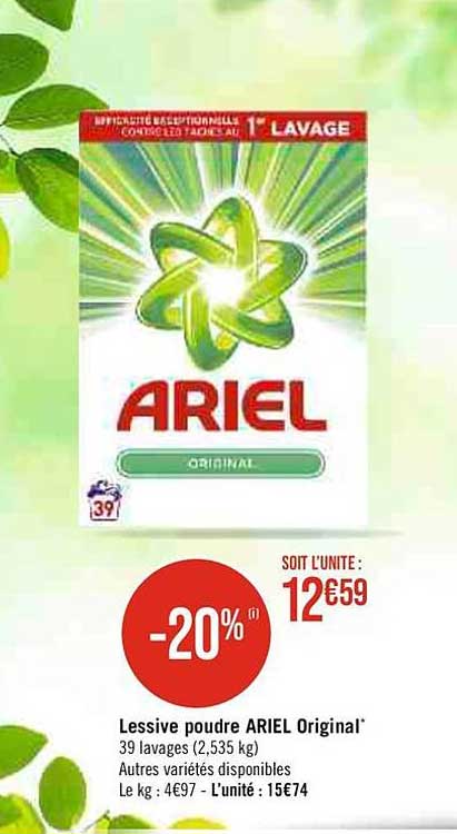 Lessive Poudre Ariel Original