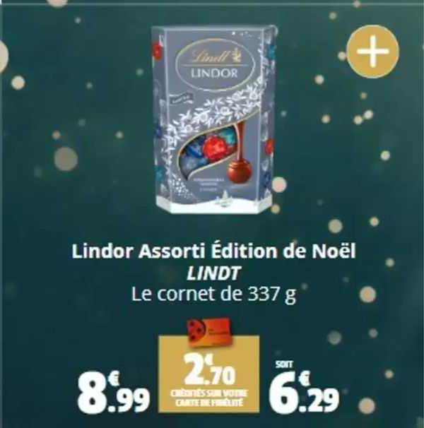 lindor assorti édition de noël lindt