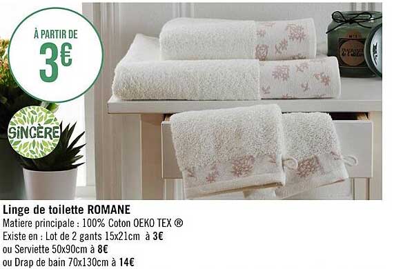 Linge De Toilette Romane Sincère
