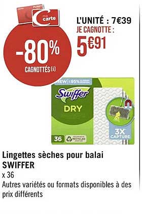 Lingettes Sèches Pour Balai Swiffer