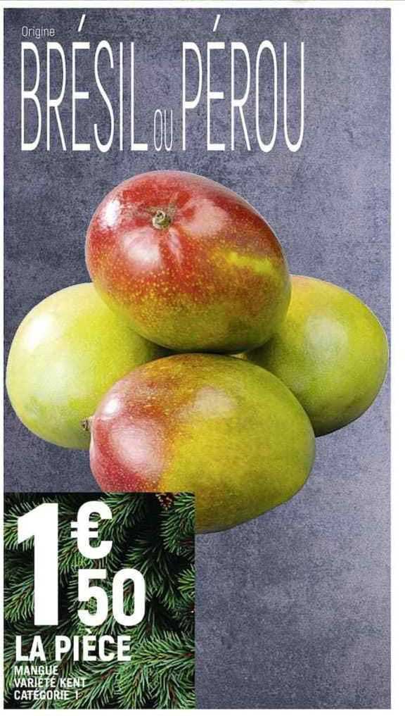 mangue variété kent catégorie 1