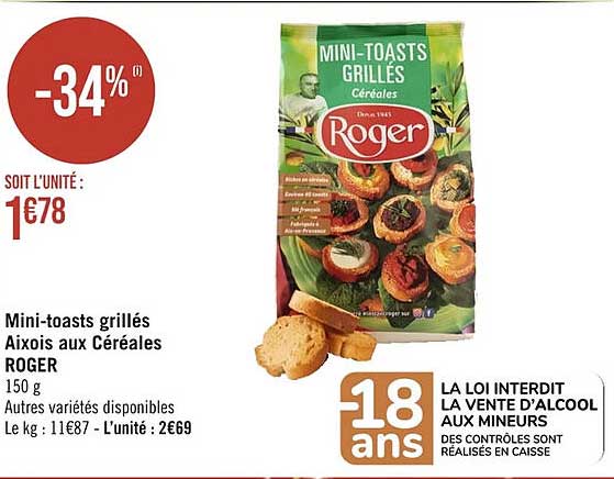 mini-toasts grillés aixois aux céréales roger