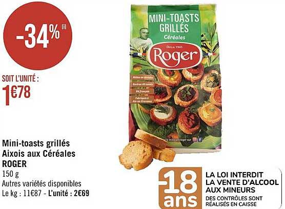 mini-toasts grillés aixois aux céréales roger